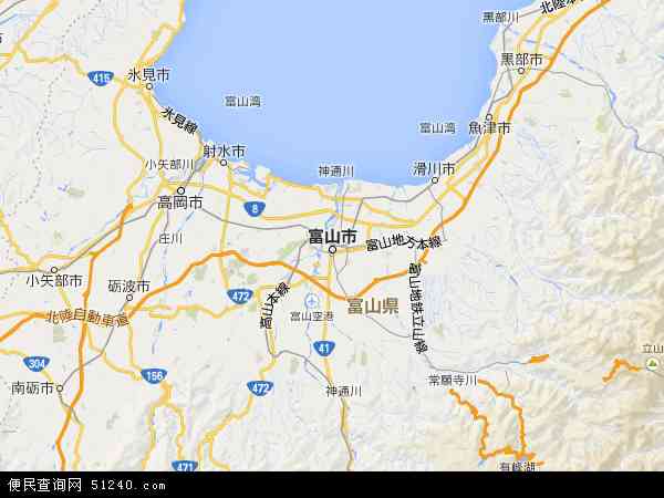 富山地图 - 富山电子地图 - 富山高清地图 - 2024年富山地图