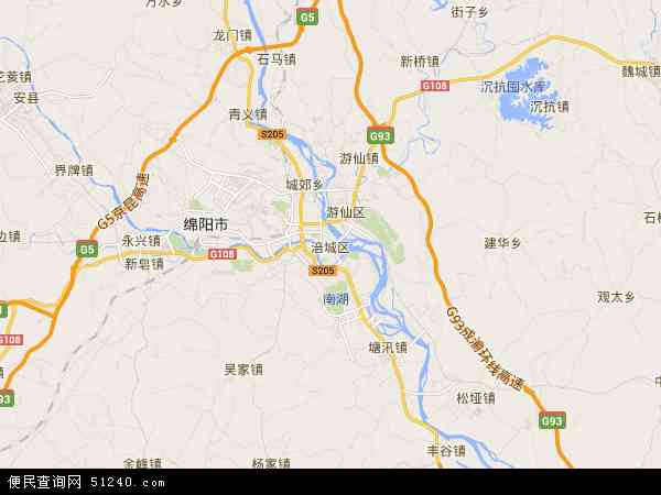 涪城区地图 - 涪城区电子地图 - 涪城区高清地图 - 2024年涪城区地图