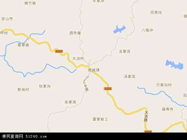 虎威镇地图 - 虎威镇电子地图 - 虎威镇高清地图 - 2024年虎威镇地图