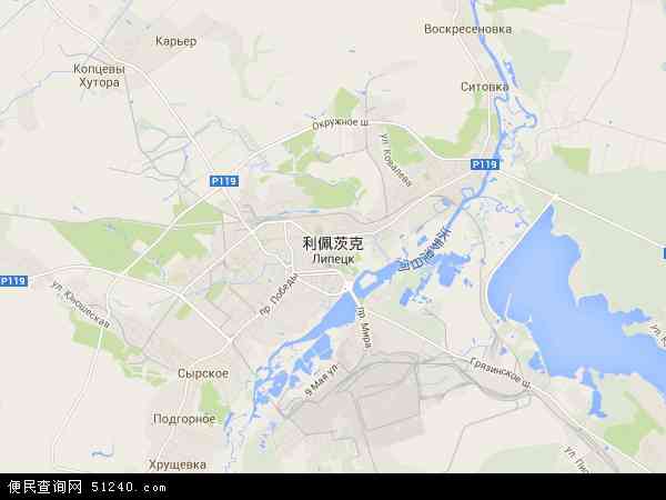 利佩茨克地图 - 利佩茨克电子地图 - 利佩茨克高清地图 - 2024年利佩茨克地图
