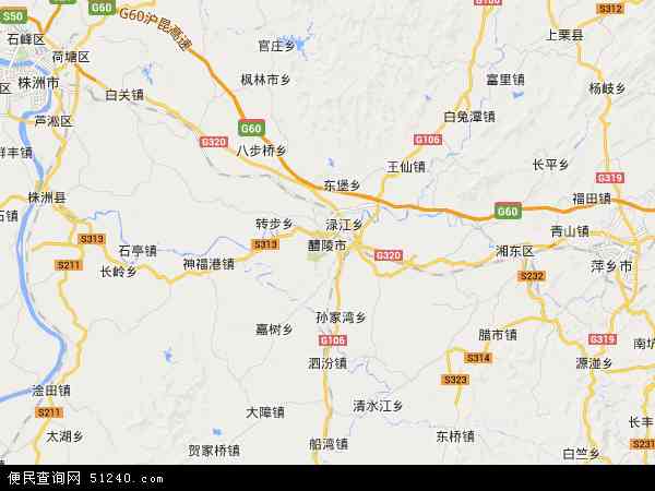 醴陵行政地图高清版图片