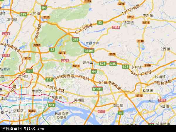 广东省广州市萝岗区地图(地图)