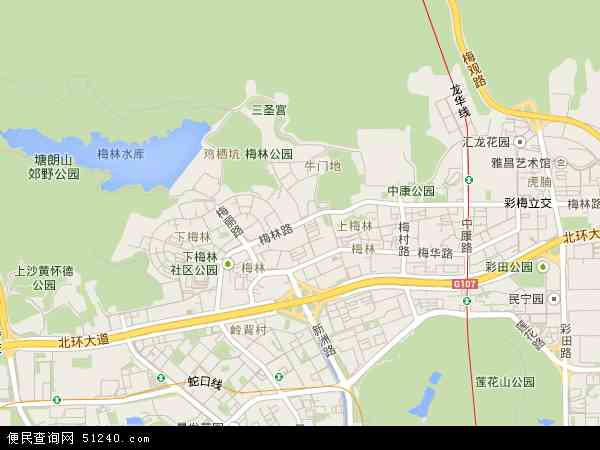 梅林地图 - 梅林电子地图 - 梅林高清地图 - 2024年梅林地图