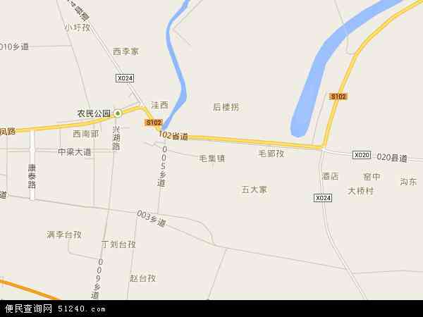 毛集镇地图 - 毛集镇电子地图 - 毛集镇高清地图 - 2024年毛集镇地图