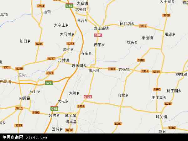南乐县地图 