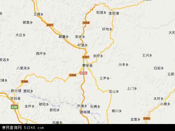 秦安县地图 