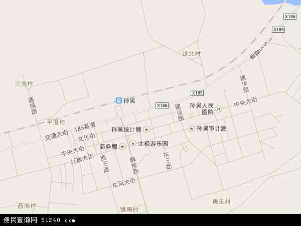 孙吴县奋斗乡地图图片