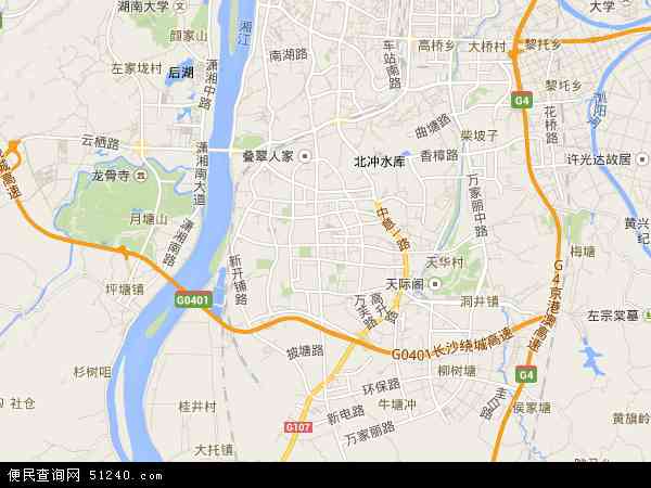 中国 湖南省 长沙市 天心区天心区卫星地图 本站收录有:2021天心区
