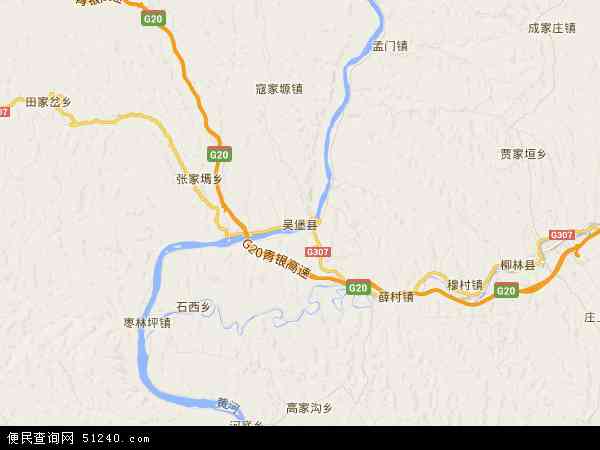 吴堡县地图 - 吴堡县电子地图 - 吴堡县高清地图 - 2024年吴堡县地图