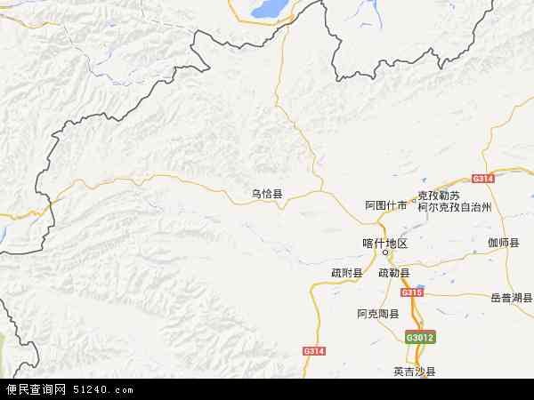 乌恰县地图 - 乌恰县电子地图 - 乌恰县高清地图 - 2024年乌恰县地图