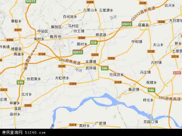 武陟县乡镇分布地图图片
