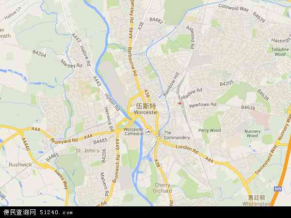 伍斯特地图 - 伍斯特电子地图 - 伍斯特高清地图 - 2024年伍斯特地图