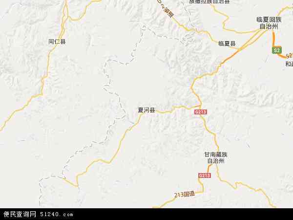 夏河县地图 - 夏河县电子地图 - 夏河县高清地图 - 2024年夏河县地图