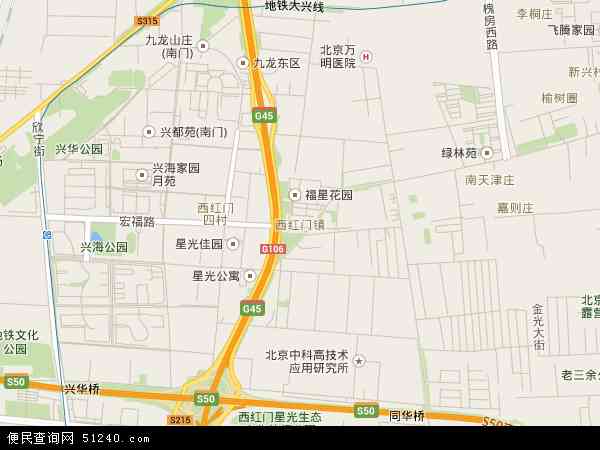西红门地图 - 西红门电子地图 - 西红门高清地图 - 2024年西红门地图
