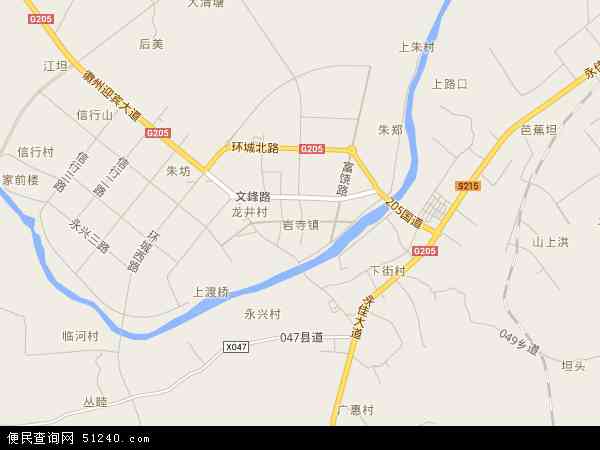 岩寺镇地图 