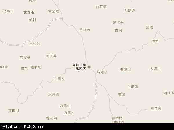 尧坝镇地图 - 尧坝镇电子地图 - 尧坝镇高清地图 - 2024年尧坝镇地图