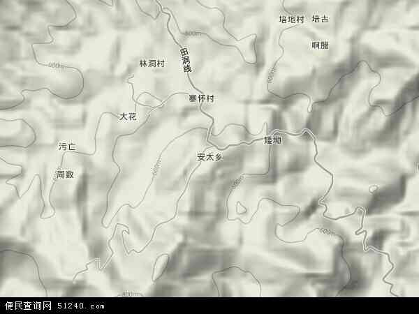 安太乡地形图 - 安太乡地形图高清版 - 2024年安太乡地形图