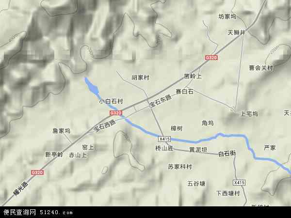 白石镇地形图 - 白石镇地形图高清版 - 2024年白石镇地形图