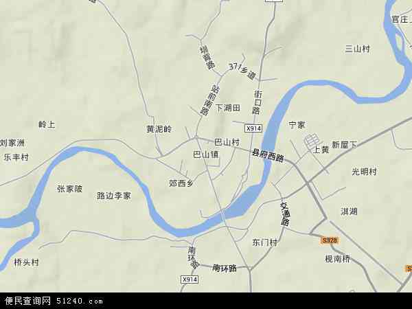 崇仁县巴山镇地图图片