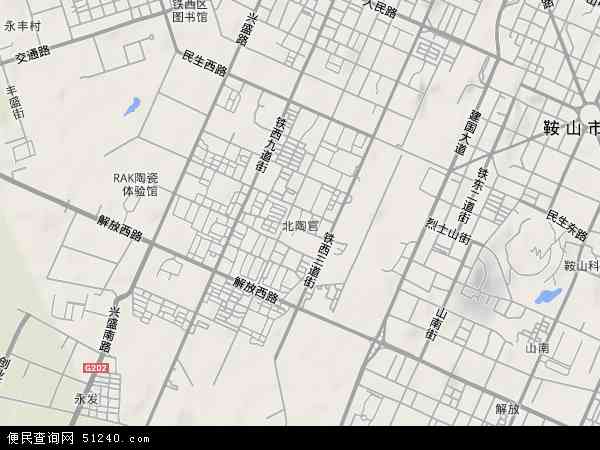 北陶官地形图 - 北陶官地形图高清版 - 2024年北陶官地形图