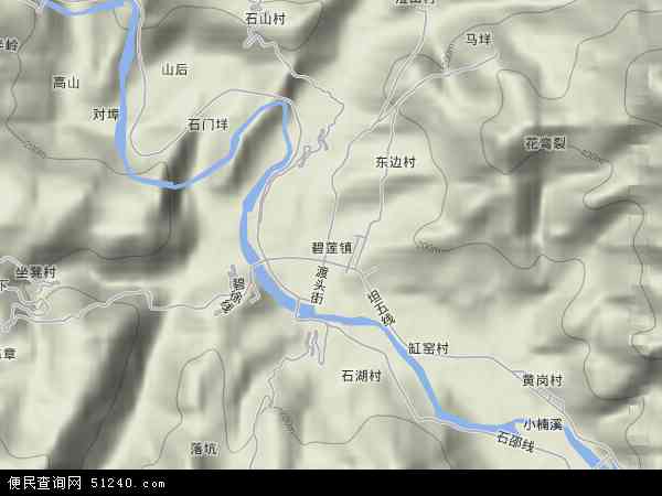 碧莲镇地形图 - 碧莲镇地形图高清版 - 2026年碧莲镇地形图