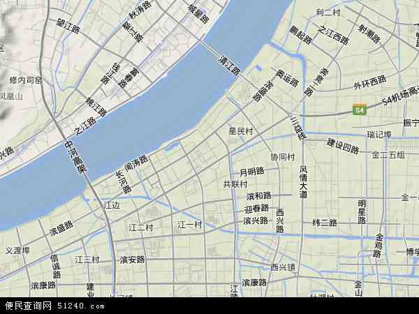 滨江区地形图 - 滨江区地形图高清版 - 2024年滨江区地形图