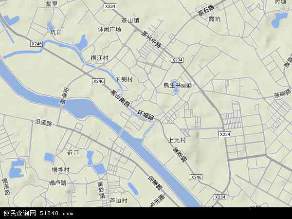 茶山村地形图 - 茶山村地形图高清版 - 2024年茶山村地形图