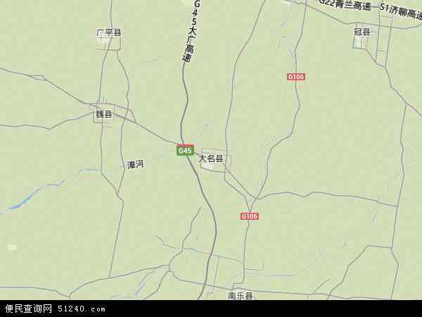 大名县地图 