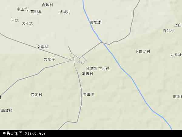 冯坡镇地形图 - 冯坡镇地形图高清版 - 2024年冯坡镇地形图