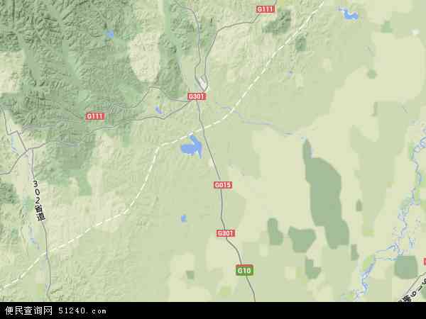 甘南县地形图 - 甘南县地形图高清版 - 2024年甘南县地形图