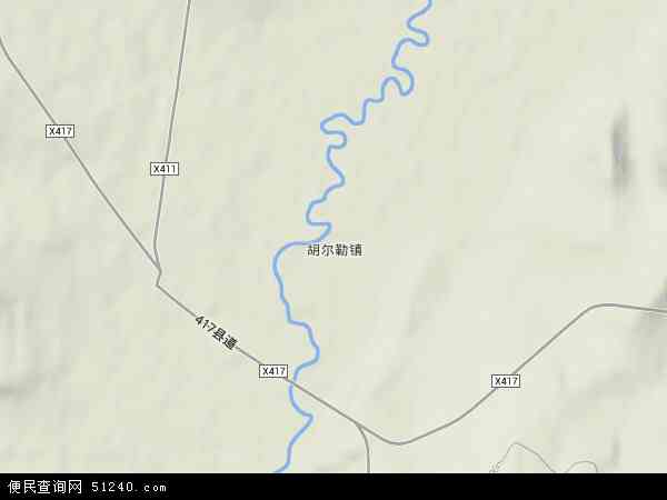 胡尔勒镇地形图 - 胡尔勒镇地形图高清版 - 2024年胡尔勒镇地形图