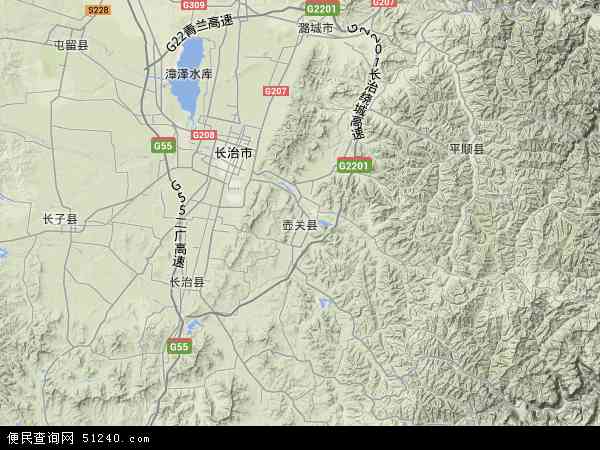 壶关县地形地图