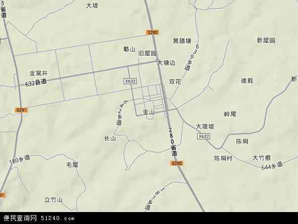 金山地形图 - 金山地形图高清版 - 2024年金山地形图