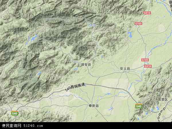 靖安县地形图 - 靖安县地形图高清版 - 2024年靖安县地形图