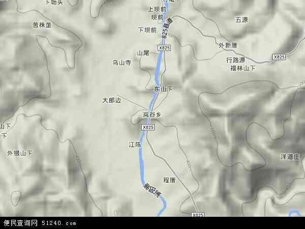 岚谷乡地形图 - 岚谷乡地形图高清版 - 2024年岚谷乡地形图
