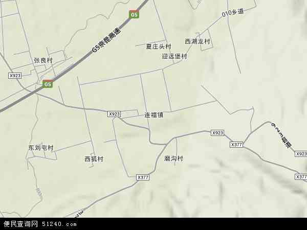 连福镇地形图 - 连福镇地形图高清版 - 2024年连福镇地形图