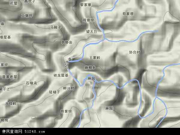 麻柳乡地形图 - 麻柳乡地形图高清版 - 2024年麻柳乡地形图