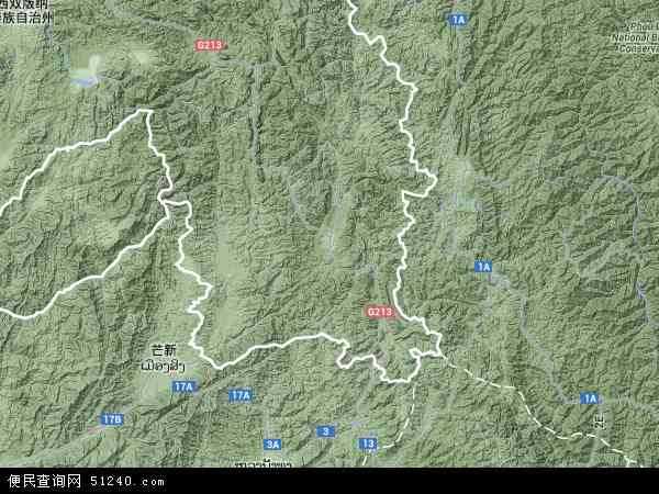 勐腊县地形图 - 勐腊县地形图高清版 - 2024年勐腊县地形图