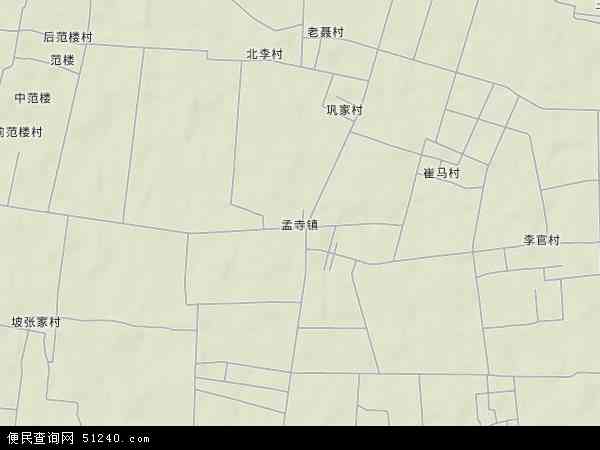 孟寺镇地形图 - 孟寺镇地形图高清版 - 2024年孟寺镇地形图