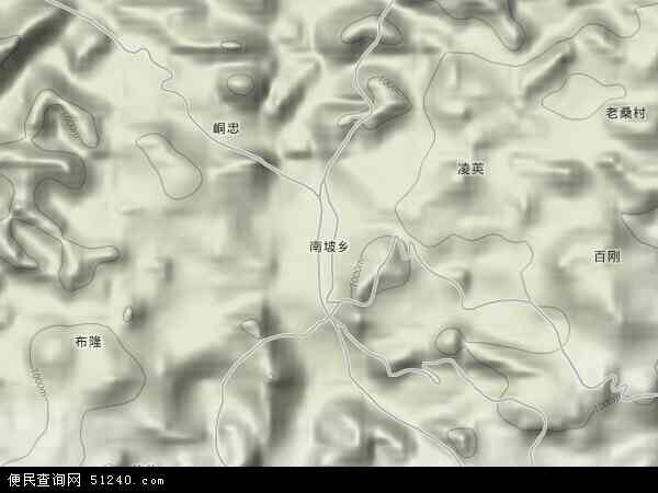 南坡乡地形图 - 南坡乡地形图高清版 - 2024年南坡乡地形图