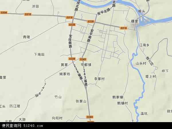 平都镇地形图 - 平都镇地形图高清版 - 2024年平都镇地形图