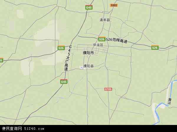 濮阳县地形图 - 濮阳县地形图高清版 - 2024年濮阳县地形图