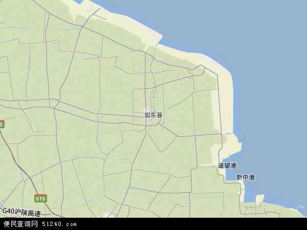 如东县地形图 - 如东县地形图高清版 - 2024年如东县地形图