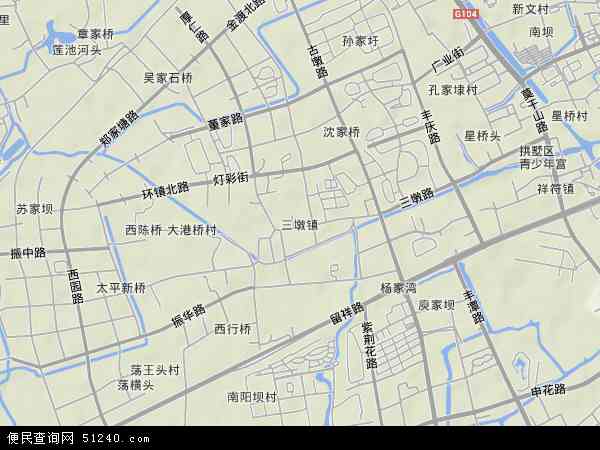 三墩镇地图图片