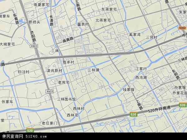 三林镇地形图 - 三林镇地形图高清版 - 2024年三林镇地形图