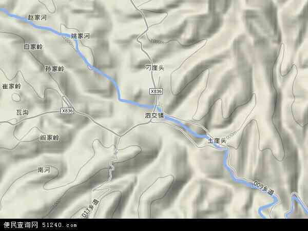 泗交镇地形图 - 泗交镇地形图高清版 - 2024年泗交镇地形图