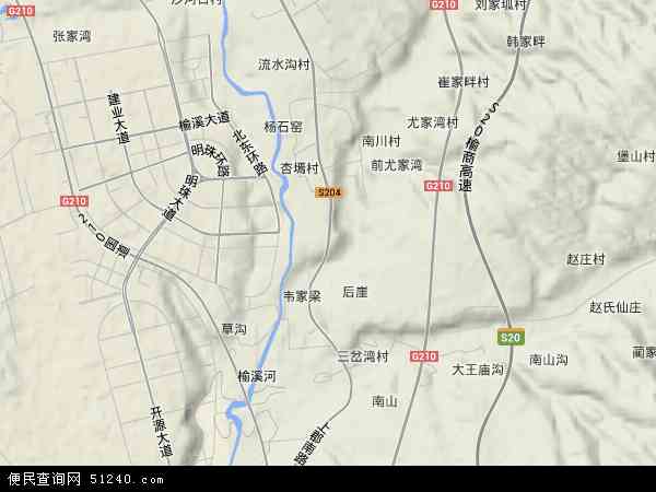 榆阳区乡镇地图图片