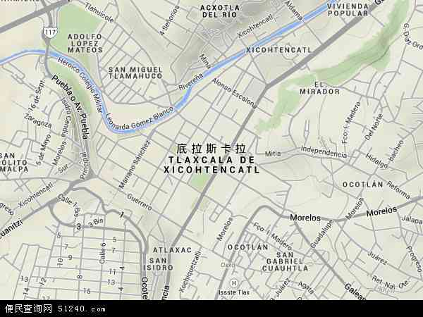特拉斯卡拉地形图 - 特拉斯卡拉地形图高清版 - 2024年特拉斯卡拉地形图