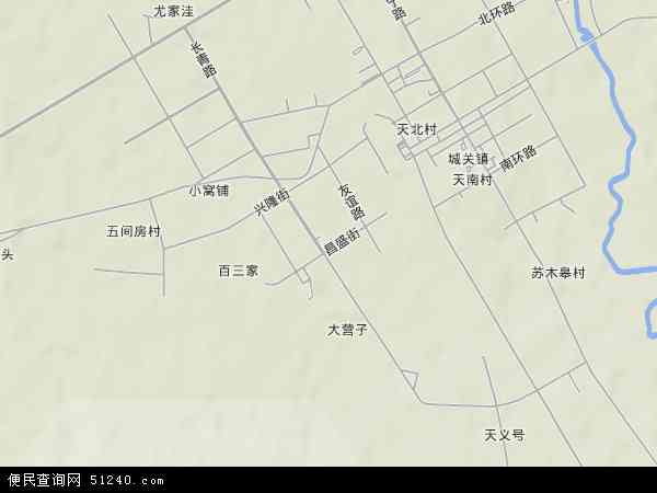 天义镇地形图 - 天义镇地形图高清版 - 2024年天义镇地形图