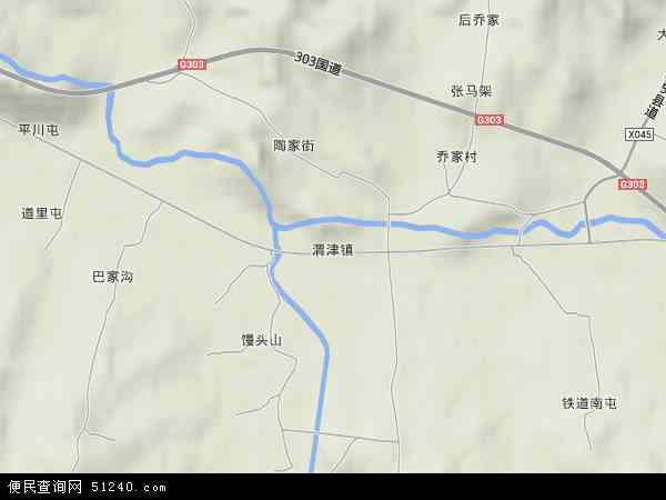 渭津镇地形图 - 渭津镇地形图高清版 - 2024年渭津镇地形图